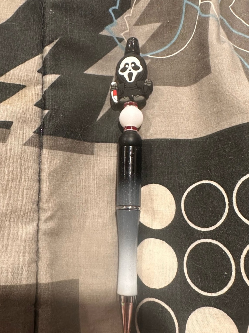 Ghostface beaded pen